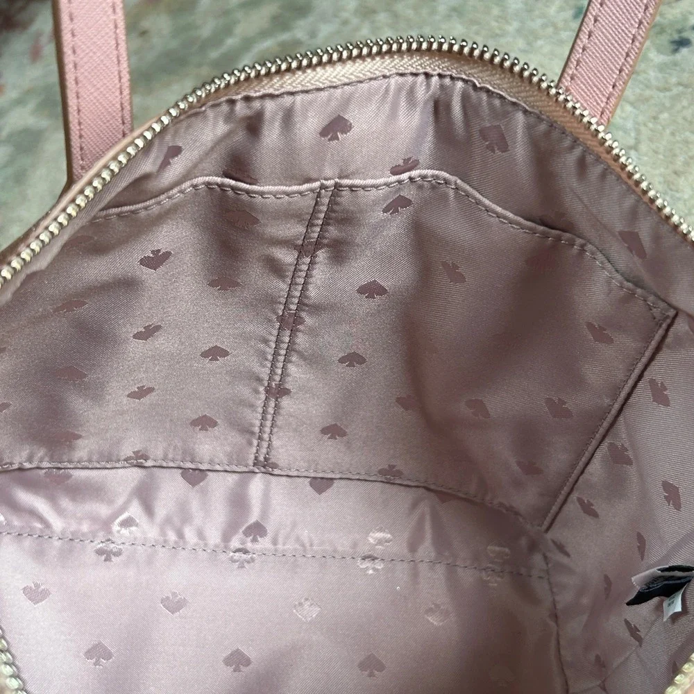 Kate Spade Crossbody Bag Womens Small Rose Gold Glitter Satchel Handbag